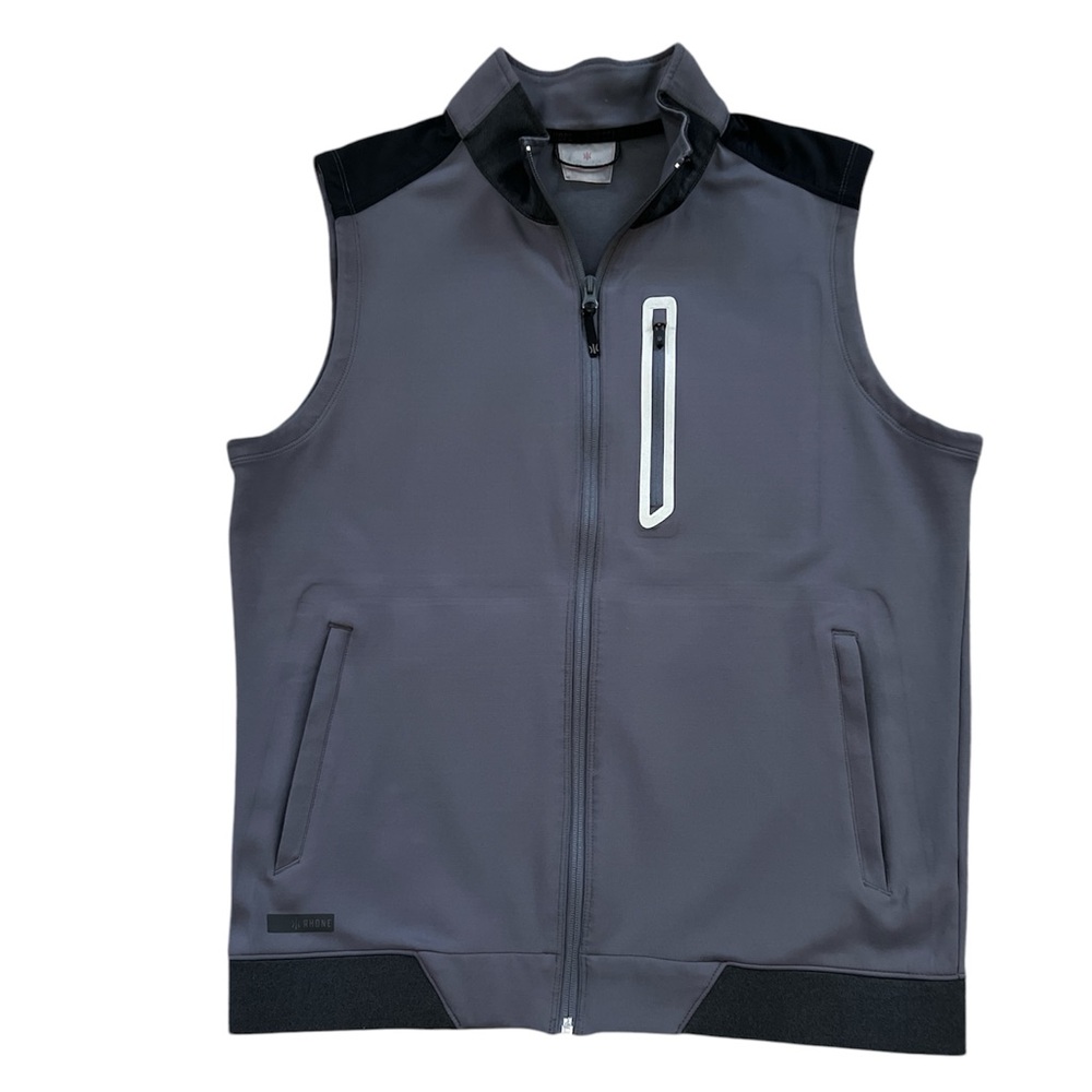 Rhone Men's Gray Zip Seacell Commuter Activewear‎ Golf Vest Large NWOT